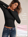 Womens Long Sleeve T Shirts Fall Fashion Basic Y2K Tops 2026