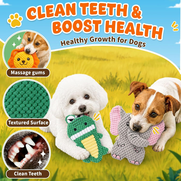 Dog Toys for Small Dogs, 3 Pack Squeaky No-Stuffing Puppy Toys