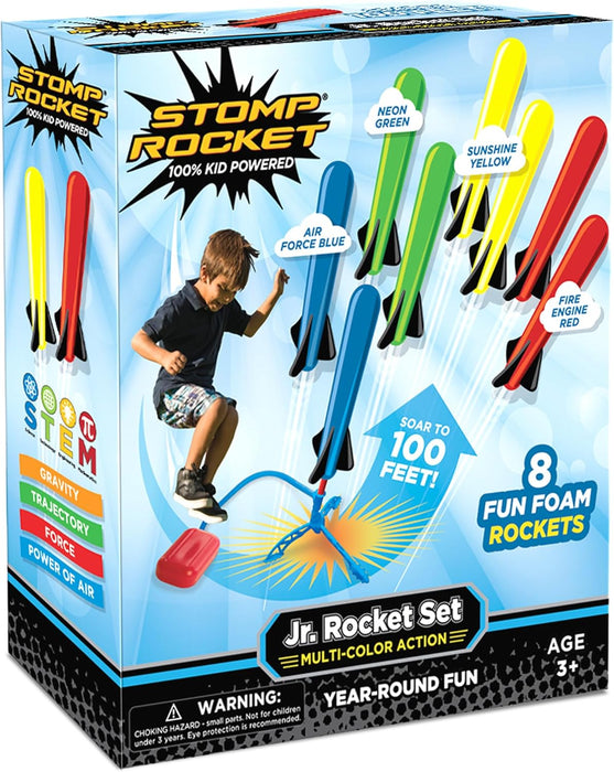 Jr Multi-Color Rocket Launcher for Kids, 8 Rockets