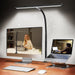 LED Desk Lamp with Clamp, 17" Stepless Dimming Light, Black
