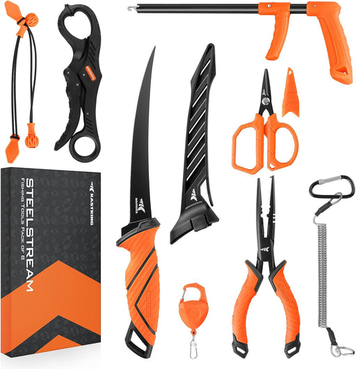 SteelStream 8pc Fishing Tool Kit, Fishing Gear and Gifts for Men
