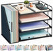 4-Tier Paper Organizer With Magazine Holder