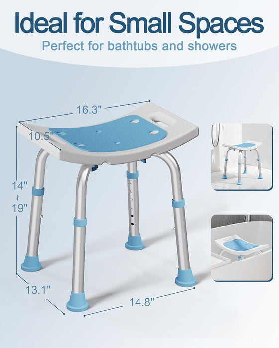 Shower Chair for Inside Shower, Adjustable Height Shower Stool