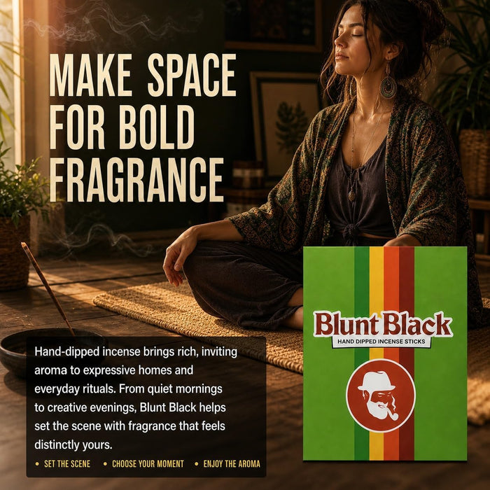 Blunt Black Incense Sticks, 12 Assorted Packs, 144 Count