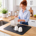 Coffee Mat Super Absorbent Dish Drying Mat Coffee Bar Mat 12"x 19", Black