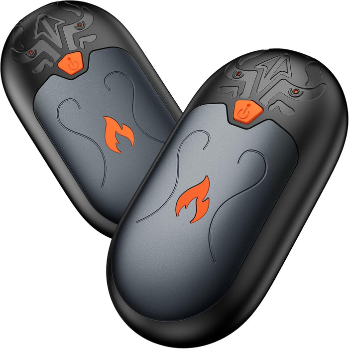 Hand Warmers Rechargeable 2 Pack, 2-in-1 Magnetic Electric Hand Warmer, 3 Heat Settings, Up to 24H, USB-C Reusable Portable Pocket Heater for Camping, Hunting, Golf, Skiing, Fishing