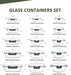 30 Pieces Glass Food Storage Containers Set with Lids, Gray
