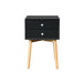Mid-Century Two-Drawer Bedside Table