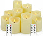 Flameless Candles with Remote, Battery Operated Flickering Flameless Candles, LED Candles with Timer 2/4/6/8H, with Real