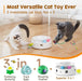 Cat Toys 3in1 Automatic Interactive Kitten Toy, Fluttering Butterfly, Moving Feather, Track Balls, Dual Power Supplies, 