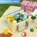 Insulated Bag Picnic Basket Bags Beach Bag Foldable Cooler Bag Reusable with Zippered top-for Warm or Cold Picnic Access