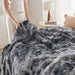 Faux Fur Fluffy Fleece Sherpa Blanket Couch Throw Grey 50"x60"