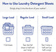 Laundry Detergent Sheets - Laundry Soap - Ultra Concentrated, Recyclable Packaging, Stain Fighting - Fresh Scent, 32 Pack
