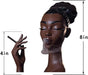 Incense Holder,Black Woman Smoking Head Incense Burner, Sophisticated and Elegant Headscents-Head Incense Burner,Desk Decor Suitable for Bedroom and Living Room (Eyes Closed)