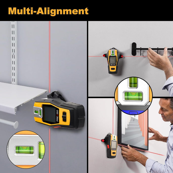 2-in-1 Stud Finder with Laser Level, Rechargeable Cross Line Laser