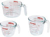 Essentials (3-Pack) Glass Measuring Cups Set (1, 2 & 4 Cup)
