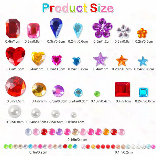 2774pcs Gem Stickers Jewels for Crafts, Adhesive Gems Rhinestone