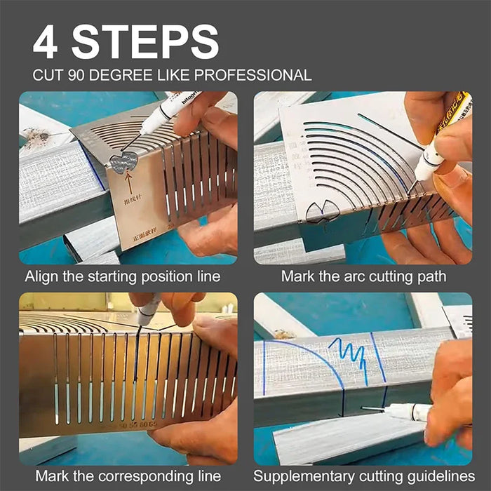 Practical Precisionflex Angle & Arc Marking Tool Square Pipe Bend Steel Marking Tool Welding Essential Household Artifact