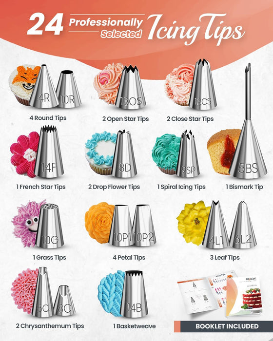 700 PCs Cake Decorating Kit with Baking Supplies Cake Decoration Set including Springform Pans, Cake Turntable, Numbered