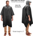 Hooded Rain Poncho for Adults, Reusable Waterproof Raincoat