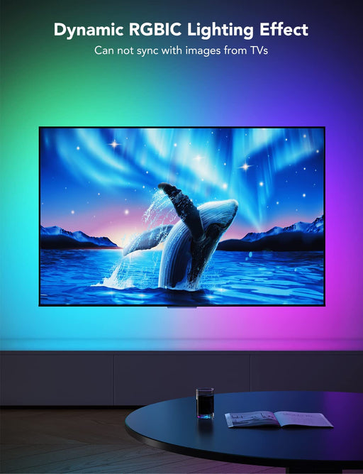 Govee TV LED Backlight, RGBIC Smart LED Strip Lights for 70-80 inch TVs