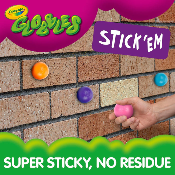 Globbles Fidget Toy (6ct), Sticky Stress Ball for Adults & Kids, Squishy Balls, Calming Sensory Gifts for Stress Relief