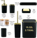9PCS Black and Gold Bathroom Accessories Set