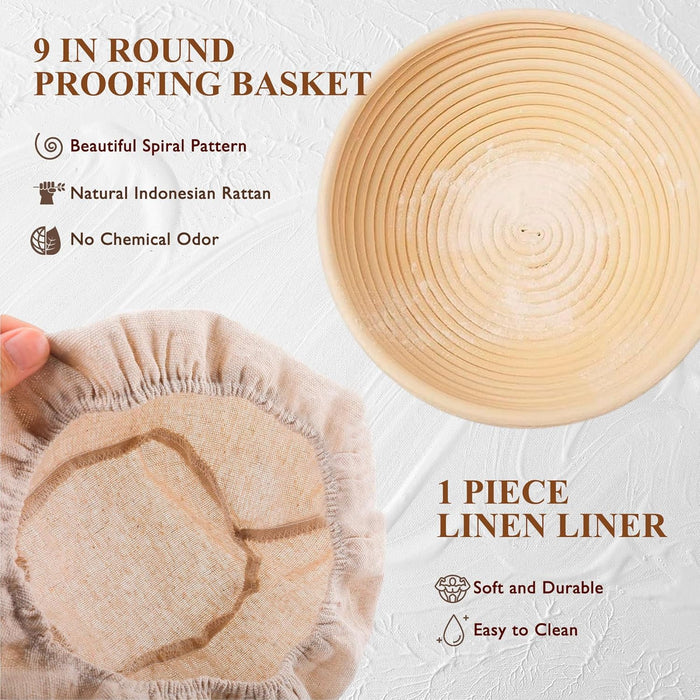 Complete Sourdough Starter Kit, Banneton Bread Proofing Basket