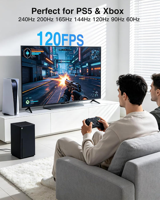 10K 8K 4K HDMI Cable 48Gbps 6.6 FT, Certified Ultra High Speed HDMI® Cable 4K 240Hz 144Hz 120Hz 8K60Hz 0.01ms HDR10+ eARC HDCP2.3 Netflix Roku TV PC Monitor Projector PS5 Xbox
