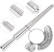 Ring Sizer Measuring Tool Kit, Ring Mandrel Measurer, 27 PCS Premium Steel Measuring Ring Tool, US Ring Size 0-13, 2 PCS Reusable Finger Size 1-17 USA Rings Size with Magnified Glass
