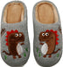 Boys Girls Cozy House Slippers Warm Plush Winter Cotton Slipper Kids Cute Dinosaur Indoor Shoes Non-Slip