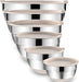 Mixing Bowls with Airtight Lids，6 Piece Stainless Steel Metal Nesting Storage Bowls, Non-Slip Bottoms Size 7, 3.5, 2.5, 2.0,1.5, 1QT, Great for Mixing & Serving(Black)