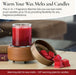 ETC 2-in-1 Candle and Fragrance Warmer for Warming Scented Candles or Wax Melts and Tarts with to Freshen Room, Pewter W
