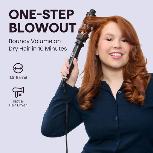 Thermal Brush 1.5" Detachable Heated Round Brush for Blowout Look