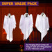 3 PCS Halloween Party Decorations 27.5" Hanging Ghosts, Cute Flying Ghosts for Front Yard Patio Lawn Garden Party Décor 