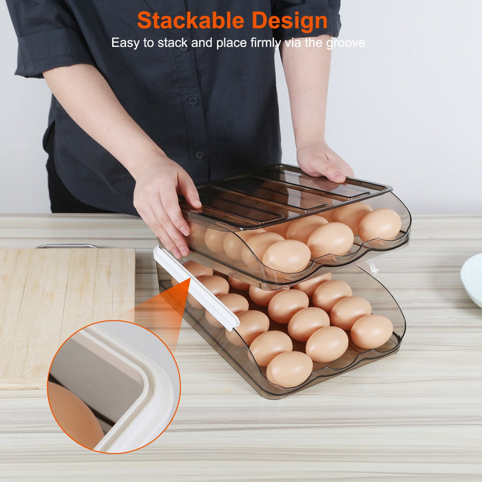 Double-Layer Rolling Egg Organizer