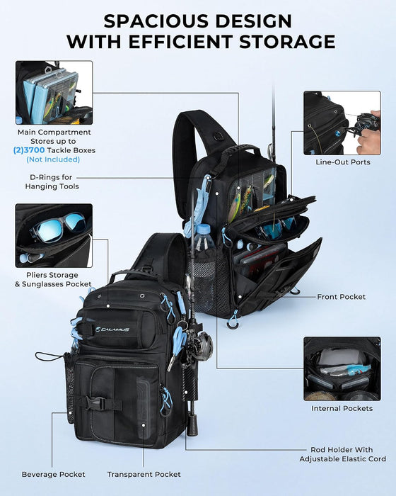 GearMaster Fishing Sling Tackle Bag & Tool Set