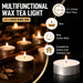 White Tea Lights Candles - Unscented Tealights, Mini Votive Candles