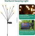 Solar Lights Outdoor Waterproof 4 Pack of 32 LEDs Garden Patio Firefly Decoration Unique Gifts Women Grandparents