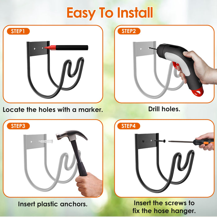 Two-Pack Heavy-Duty Garden Hose Holders