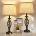 Table Lamp for Bedroom Set of 2 with USB C+A Ports,Modern Night Stand Lamps