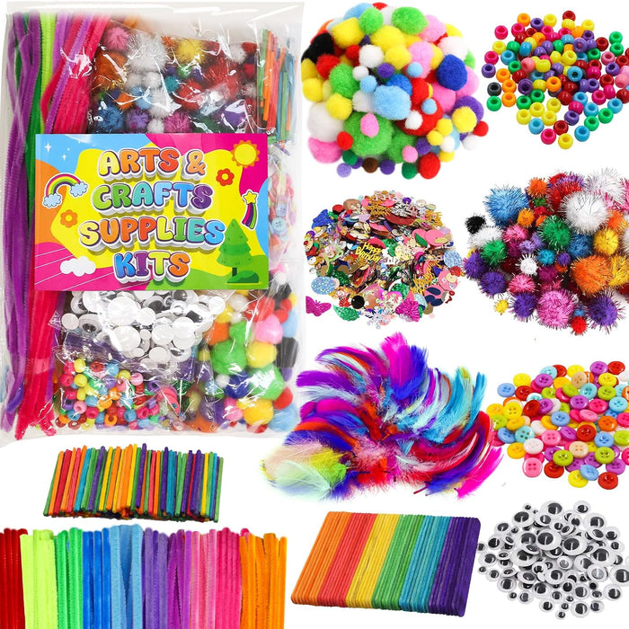 Arts and Crafts Supplies for Kids Craft Materials 1850Pcs