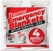 Emergency Blanket Mylar Thermal Space Survival Gear & Supplies 4-Pack Foil