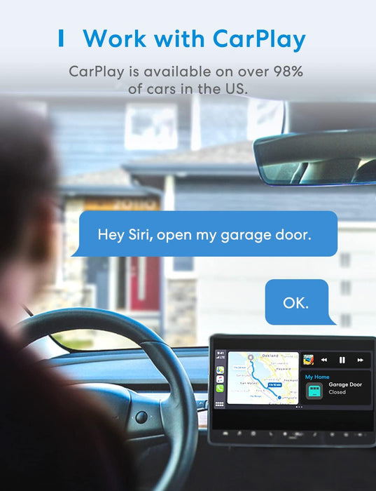 Smart Garage Door Opener Remote Work with HomeKit, Alexa and Google