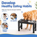 Elevated Dog Bowls Large Breed Raised Dogs Bowl Stand Large/Medium Sized Dog Slow Feeder Dogs Bowls Food Water Stands 5 Heights Adjustable 9/11/12/14in Pet Feeder Dish Station
