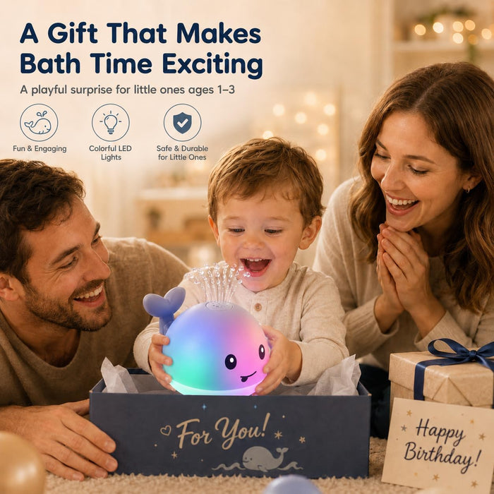 Baby Bath Toys, Light Up Pool Water Bathtub Toy for Toddlers Babies