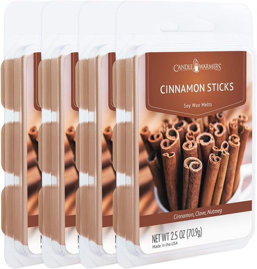 Etc Classic Wax Melts 2.5oz, Cinnamon Sticks Fragrance (4-Pack) – Each Pack has x4 2.5 oz Wax Melts and 30 Hours of Frag