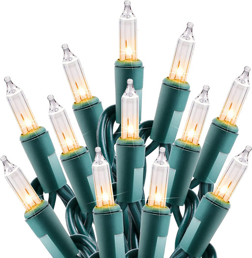 Clear Christmas String Lights 100 Count 20 Feet Incandescent Bulb