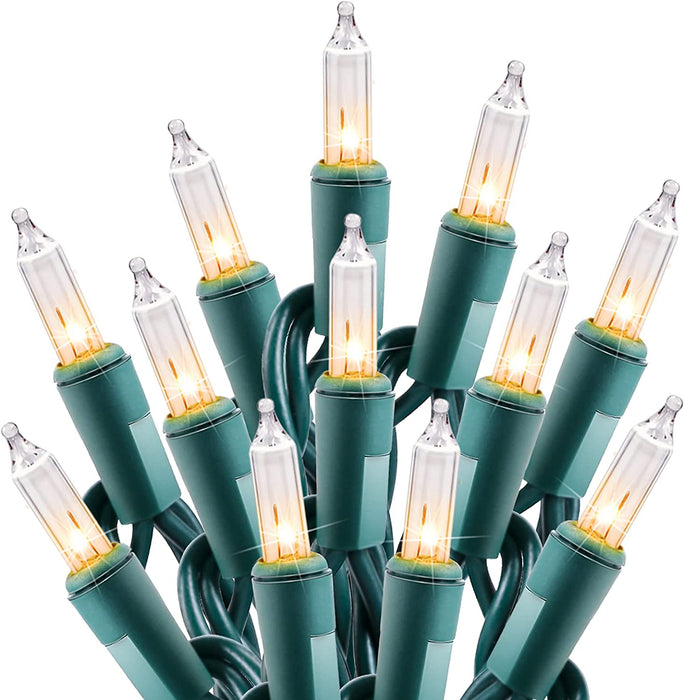 Clear Christmas String Lights 100 Count 20 Feet Incandescent Bulb