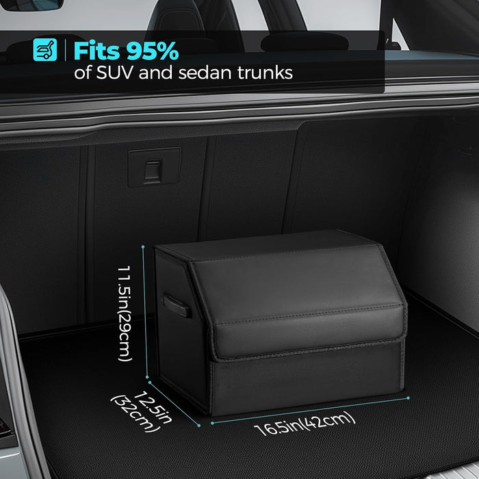 Car Trunk Organizer for SUV and Sedan, Black, 16.5 inches